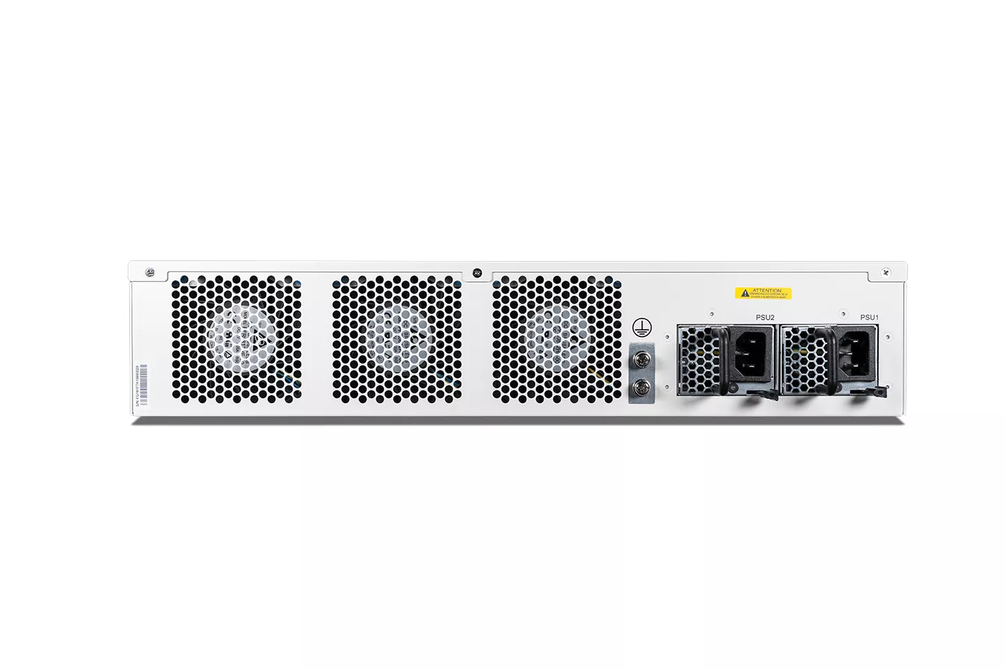 Fortinet FortiGate 1800F Firewall 4 x 40GE QSFP+ slots, 12 x 25GE SFP28 /10GE SFP+ slots, 2x10GE SFP+ HA slots, 8 x GE SFP slots, 18 x GE RJ45 ports. SPU NP7 and CP9 accelerated, dual AC power supplies - Image 2