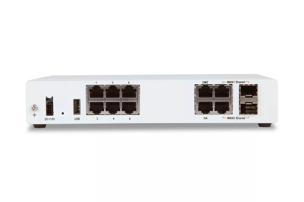 Fortinet FortiGate 80F Firewall 14 x GE RJ45 ports (including 1 x DMZ port, 1 x Mgmt port, 1 x HA port, 12 x switch ports), 2 x Shared Media pairs (Including 2 x GE RJ45 ports, 2 x SFP slots). - Image 2