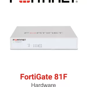 Fortinet FortiGate 81F Firewall 14 x GE RJ45 ports (including 1 x DMZ port, 1 x Mgmt port, 1 x HA port, 12 x switch ports), 2 x Shared Media pairs (Including 2 x GE RJ45 ports, 2 x SFP slots). 128GB onboard storage.