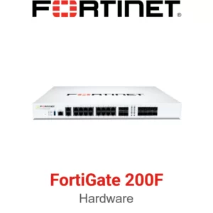 Fortinet FortiGate 200F Firewall 18 x GE RJ45 (including 1 x MGMT port, 1 X HA port, 16 x switch ports), 8 x GE SFP slots, 4 x 10GE SFP+ slots, NP6XLite and CP9 hardware accelerated.