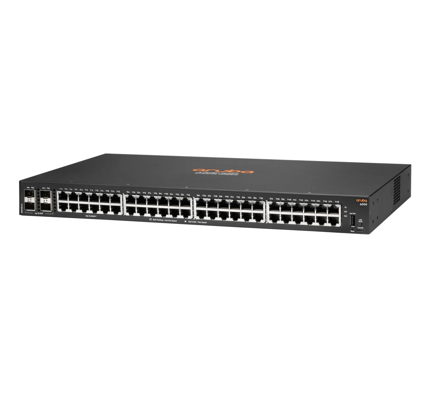 Hewlett Packard Enterprise Aruba 6000 48G 4SFP, Gerido, L3, Gigabit Ethernet (10/100/1000), Montagem em prateleira, 1U - Image 3