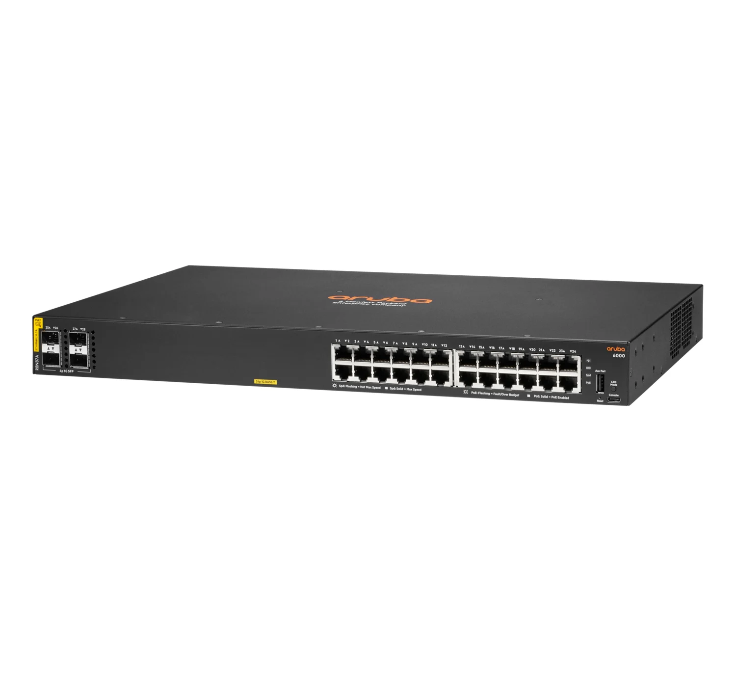 HPE Aruba 6000 Managed 24G 4SFP PoE+ 370W Switch - Image 3
