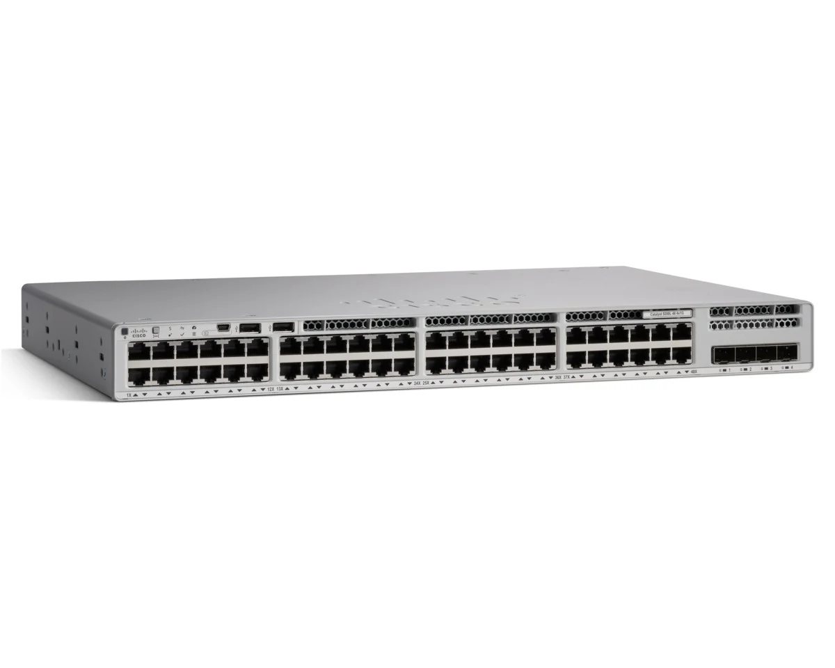 Cisco Catalyst 9200L Managed L3 Gigabit Ethernet (10/100/1000) Power over Ethernet (PoE) Grey (C9200L-48P-4X-E)