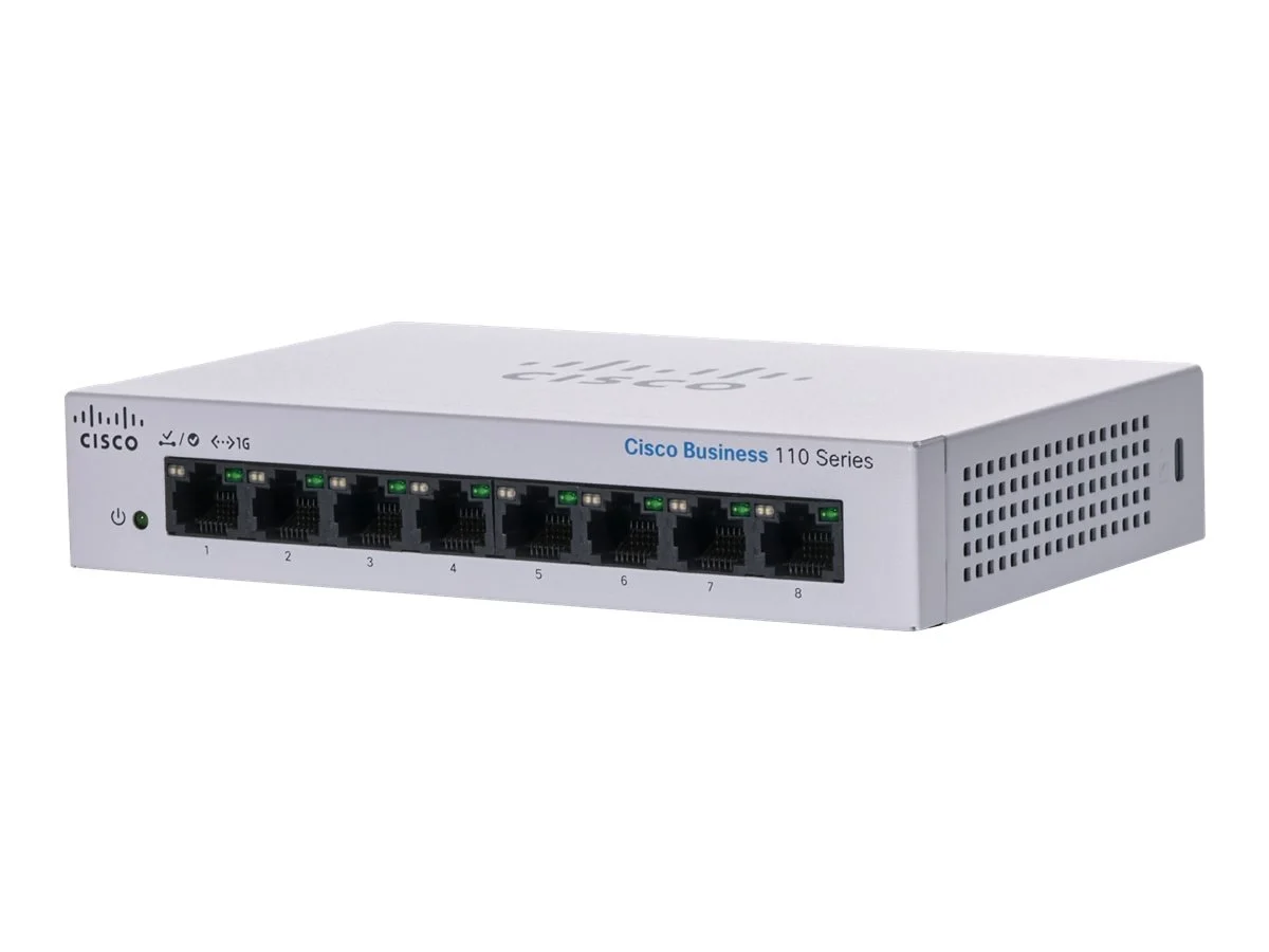 Cisco CBS110-8T-D-EU Unmanaged 8-port GE, Desktop, Ext PS - Image 2