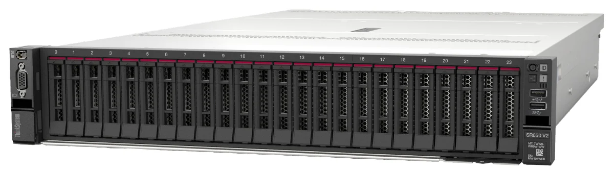 Lenovo ThinkSystem SR650 V2 Xeon Gold 6326 (16C 2.9GHz 24MB Cache/185W), 32GB (1x32GB, 3200MHz 2Rx4 RDIMM), 8 SAS/SATA, 9350-8i, 1x750W Platinum, 5 Standard Fans, XCC Enterprise, Toolless V2 Rails