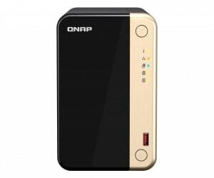 QNAP TS-264 NAS Tower Intel® Celeron® N5095 8 GB 0 TB QNAP QTS Preto, Dourado Part number: TS-264-8G EAN: 4711103082331