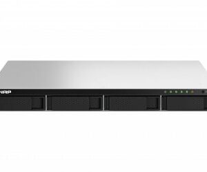 QNAP TS-464U-RP-8G 1U 4-Bay rackmount NAS Intel Celeron N5105/N5095 quad-core 8GB RAM onboard Part number: TS-464U-RP-8G EAN: 4711103082201