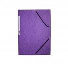 ME PASTA DE ELASTICOS Q-CONNECT DIN A4 COM ABAS VIOLETA